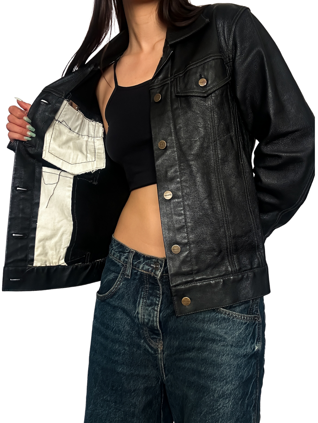 1990s Diesel Genuine Leather Trucker Jacket