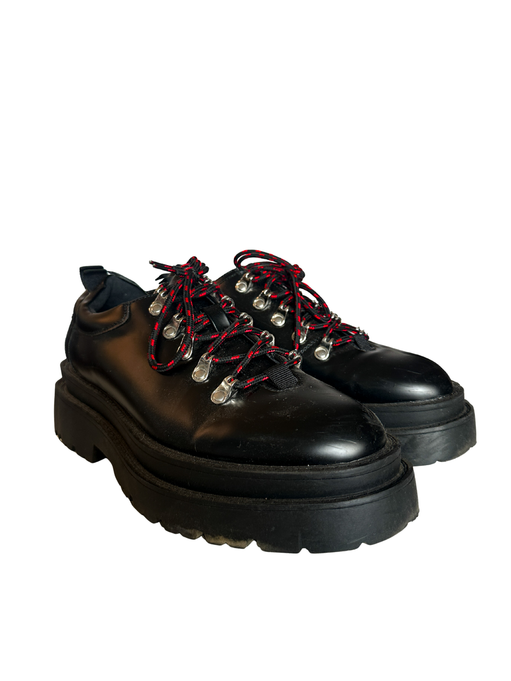 Chunky Platform Lug-Sole Hiking Oxfords