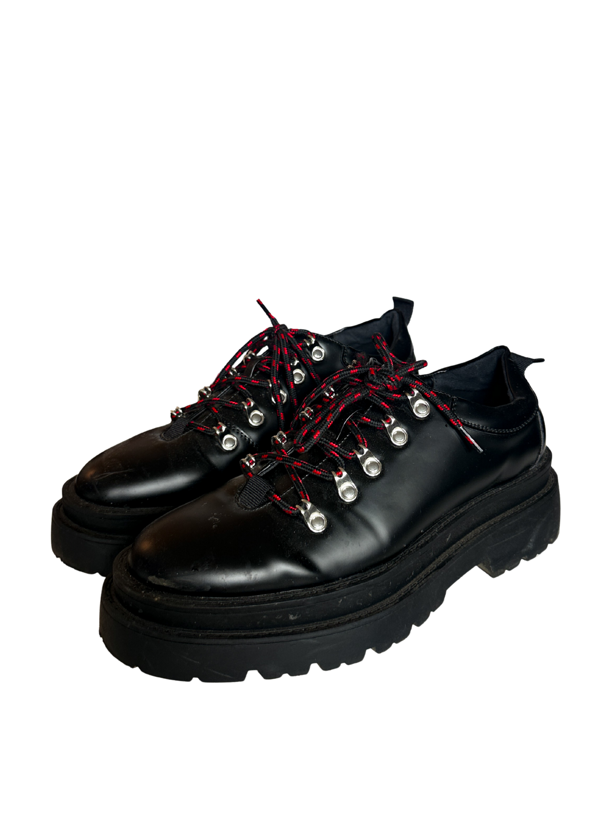 Chunky Platform Lug-Sole Hiking Oxfords