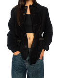 1990s Black Suede Chore Jacket