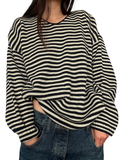 1980s Oversized Striped Knit Sweater