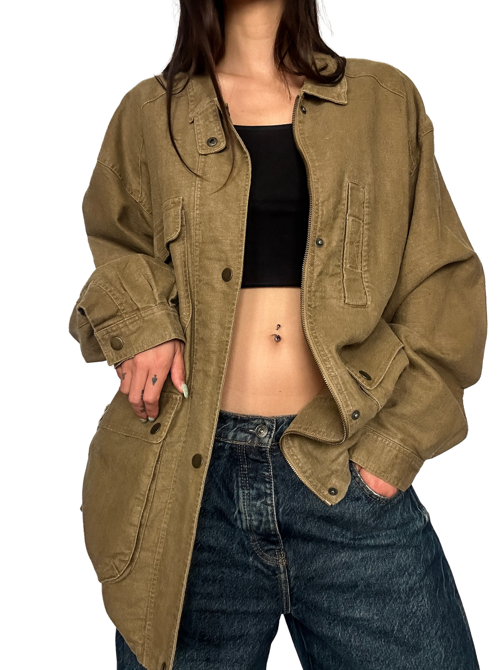 1980s Khaki 5-pocket Utility Field Jacket
