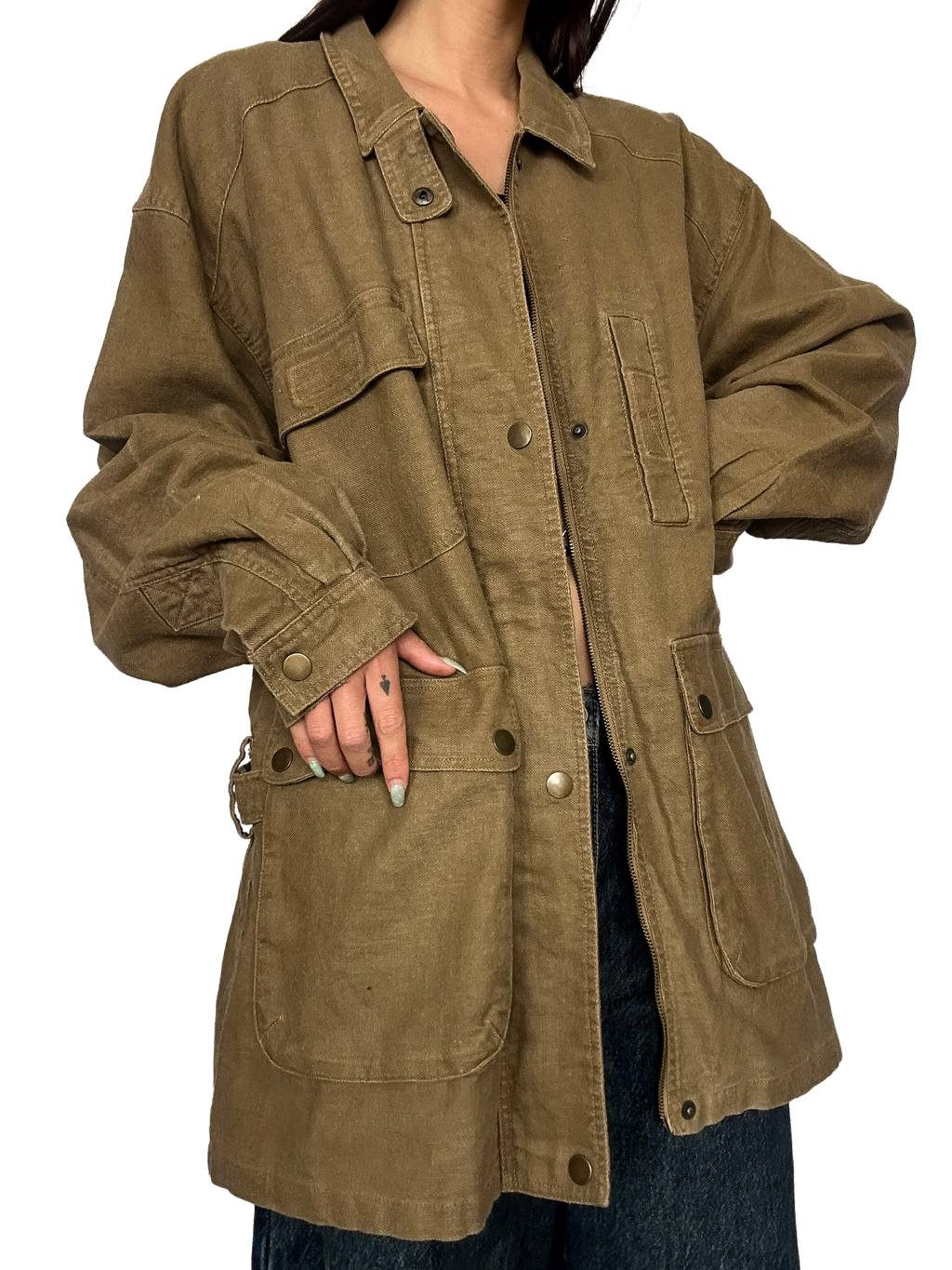 1980s Khaki 5-pocket Utility Field Jacket
