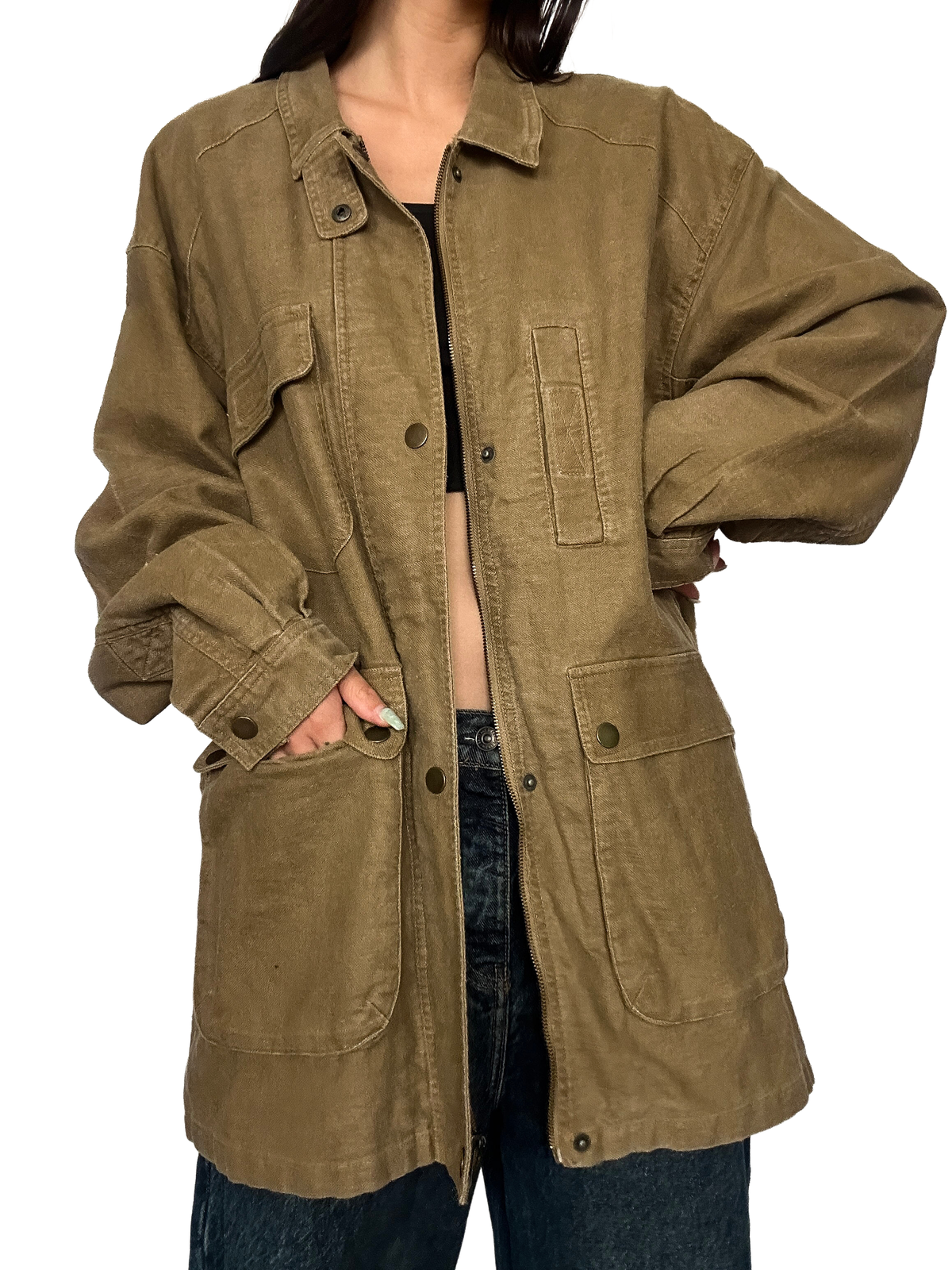 1980s Khaki 5-pocket Utility Field Jacket