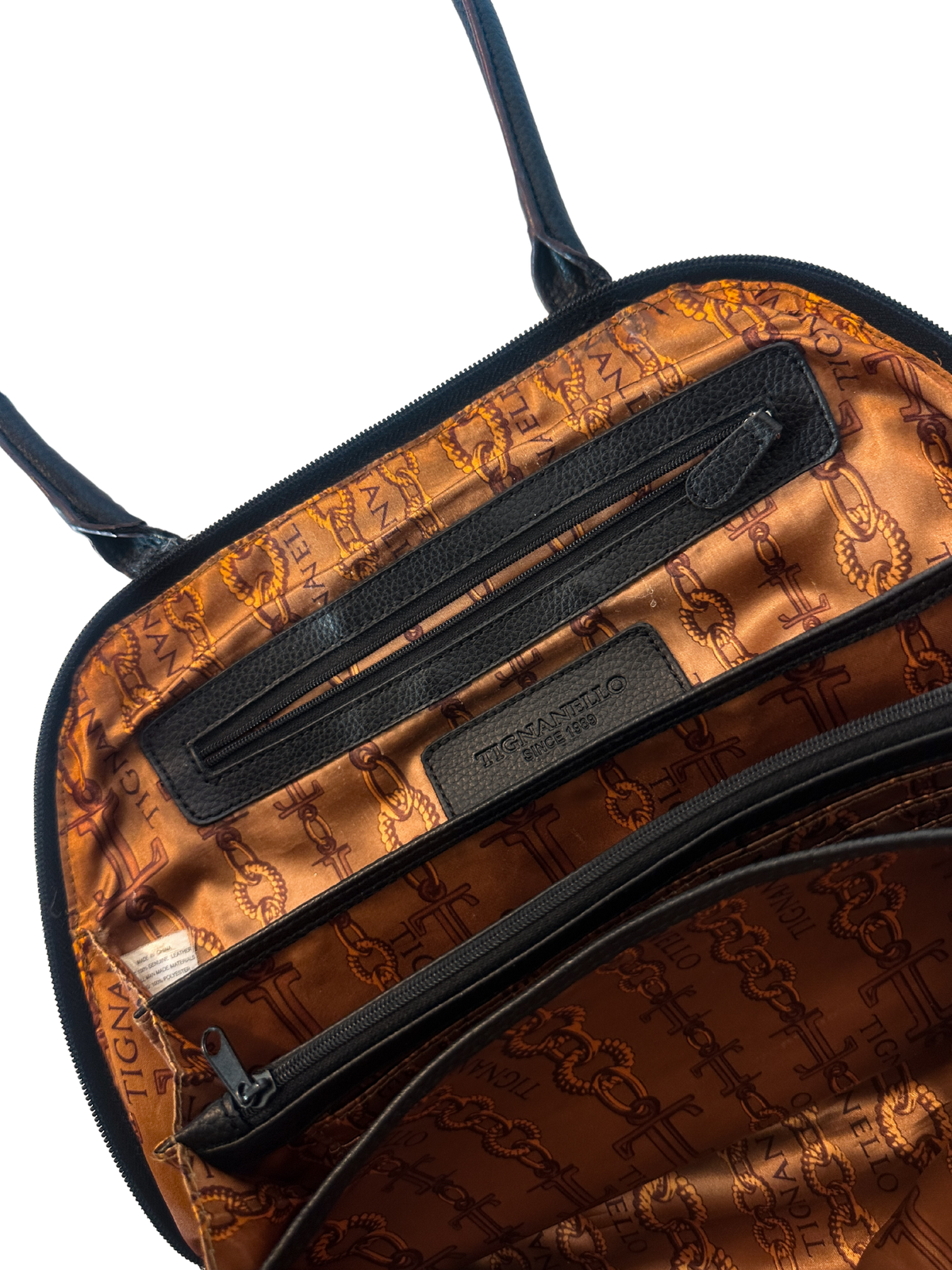 2000s Leather Dome Satchel with Dual Full Wrap Zipper