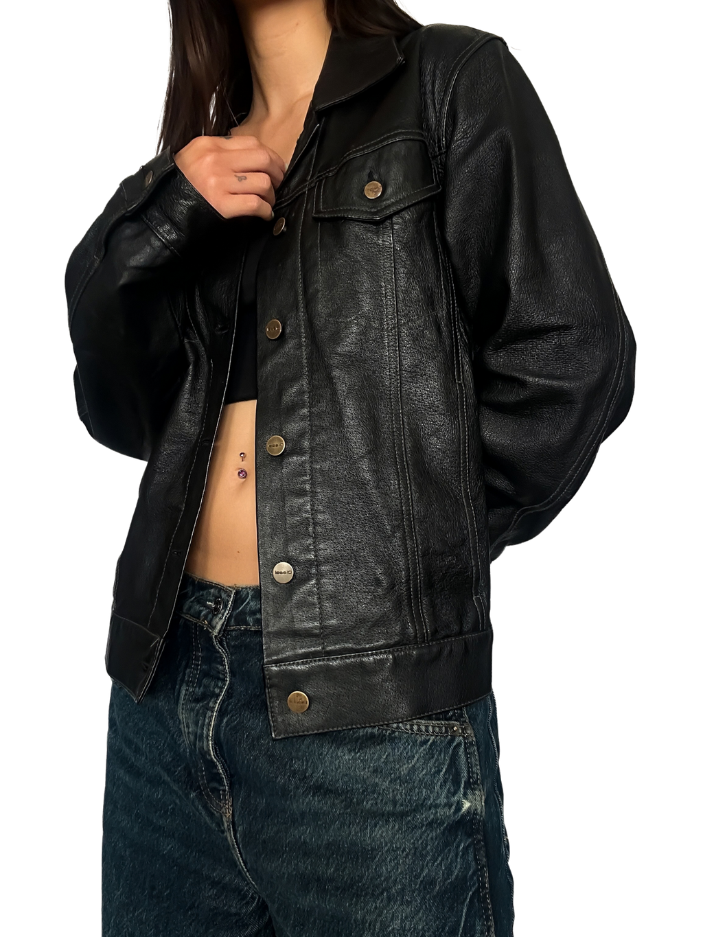 1990s Diesel Genuine Leather Trucker Jacket