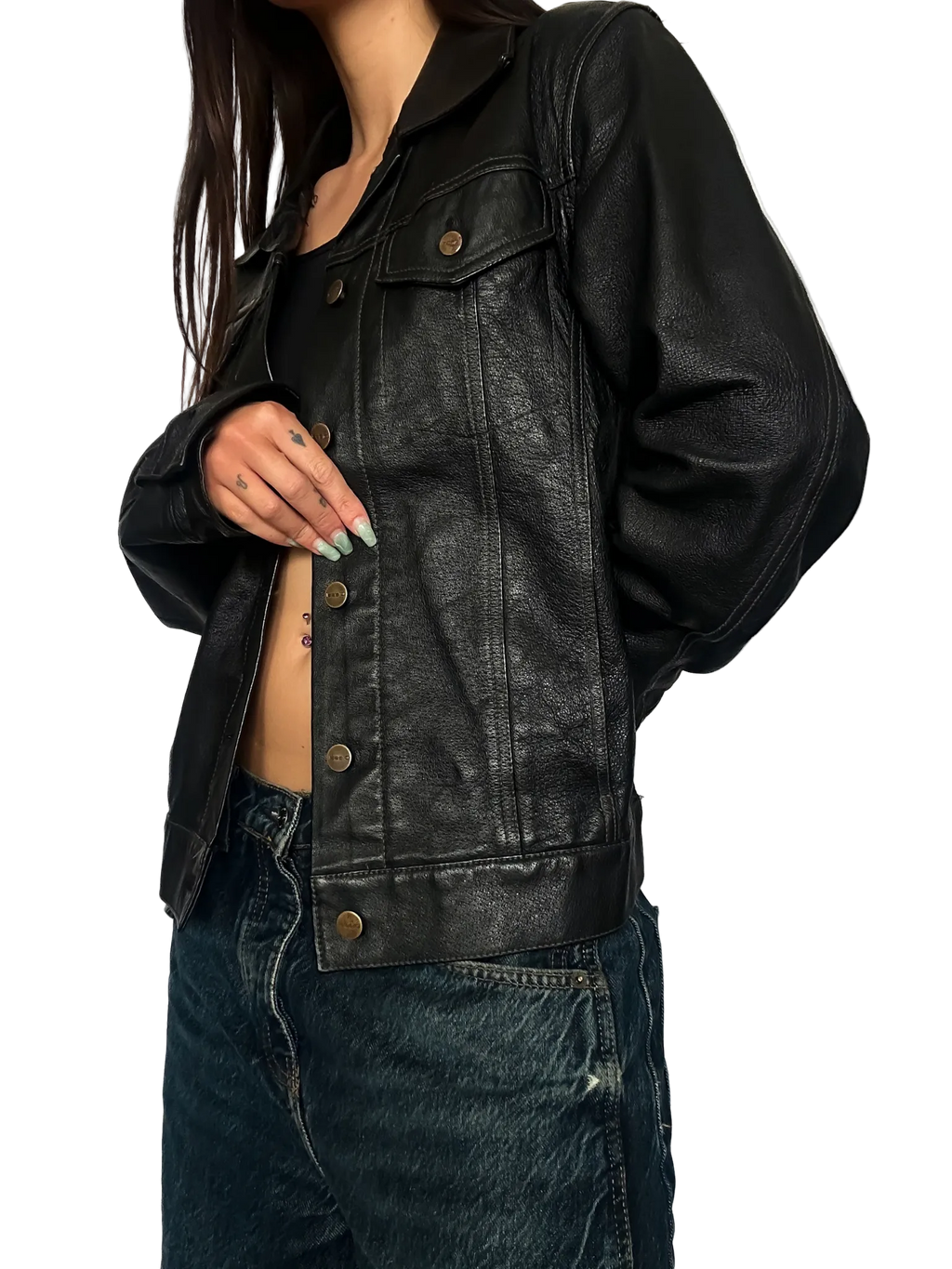1990s Diesel Genuine Leather Trucker Jacket