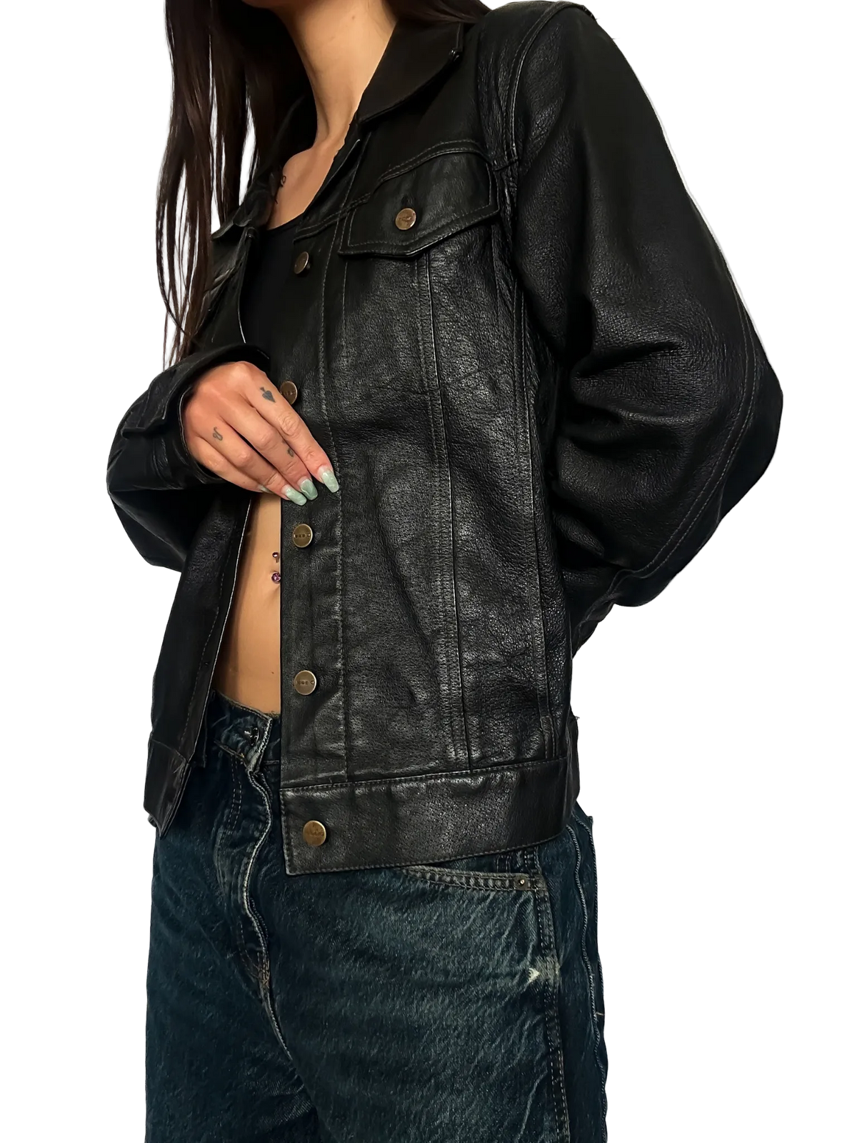 1990s Diesel Genuine Leather Trucker Jacket